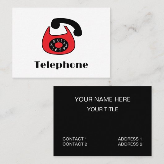 Telefon Visitenkarte (Vorne/Hinten)