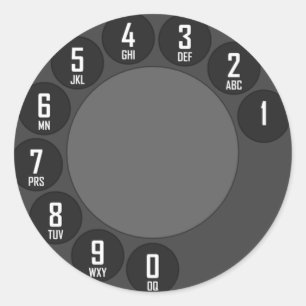 Telefon-Wählaufkleber Runder Aufkleber