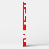 Telefonabdeckung mit meinem Namen, rote weiße Polk Case-Mate iPhone Hülle (Rückseite / Links)