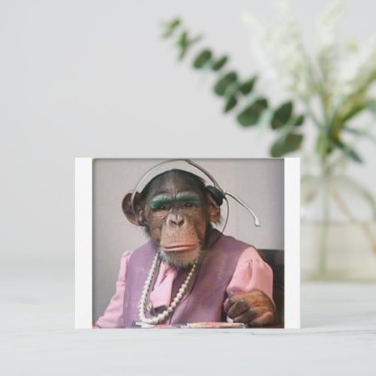 Telefonaffen Postkarte (Stehend Vorderseite)