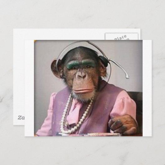 Telefonaffen Postkarte (Vorne/Hinten)