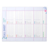 Telefonaufzeichnungs-Notepad Notizblock (Vorderseite)