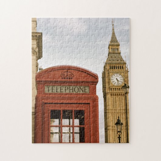 Telefonbox und Tower of Big Ben Puzzle (Vertikal)