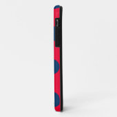TelefonCase Polka Dot Red & Navy Blue Case-Mate iPhone Hülle (Hinten/Links)