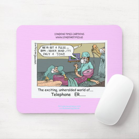 Telefoncode Blue Cartoon Funny Mouse Pad Mousepad (Mit Mouse)