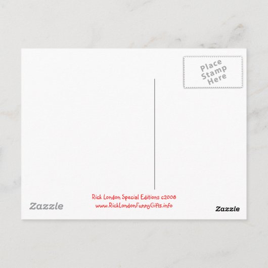 Telefoncode Blue Cartoon Funny Postcard Postkarte (Rückseite)