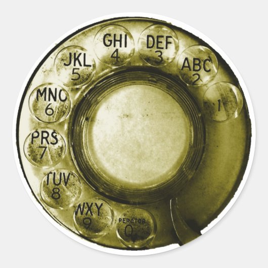 Telefondialer Runder Aufkleber (Vorderseite)