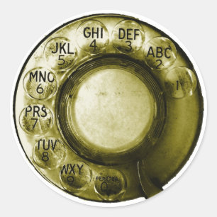 TelefonDialer Runder Aufkleber
