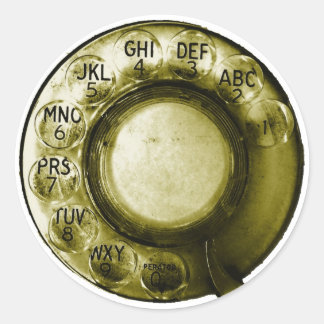 Telefondialer Runder Aufkleber
