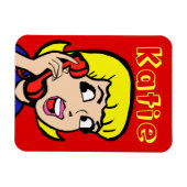 Telefone Girl Comic Strip Flexi Magnet (Horizontal)