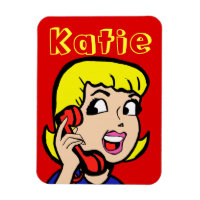 Telefone Girl Comic Strip Flexi Magnet