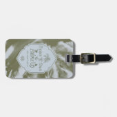 Telefone nach unten, Palmen nach oben - der weiße  Gepäckanhänger (Vorderseite horizontal)