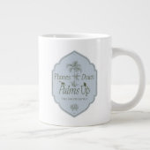 Telefone nach unten, Palmen nach oben - der weiße  Jumbo-Tasse (Rechts)