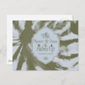 Telefone nach unten, Palmen nach oben - der weiße  Postkarte (Vorne/Hinten)