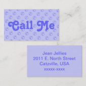 Telefone nennen mir Karte (Vorne/Hinten)