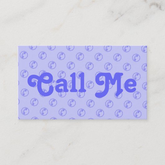 Telefone nennen mir Karte (Vorderseite)