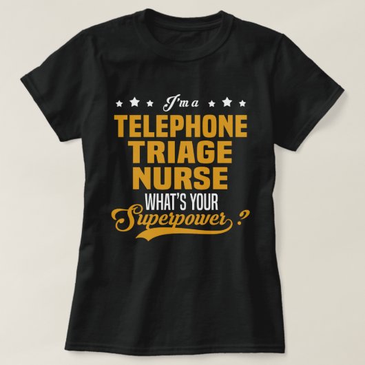 Telefone Triage Nurse T-Shirt (Design vorne)