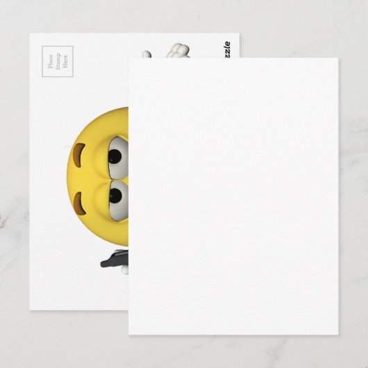 Telefonemoticon Postkarte (Vorne/Hinten)