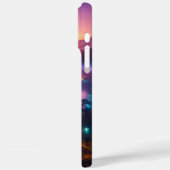 Telefonfälle - Glühende Spiralen über einem alten Case-Mate iPhone Hülle (Rückseite / Links)