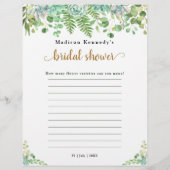 Telefonfrachtspiel 💍 Brautparty (Rückseite)