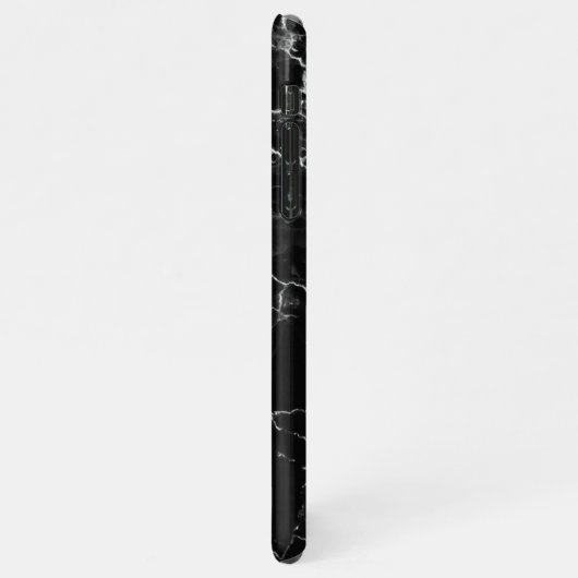 Telefongehäuse aus schwarzem Marmor iPhone Hülle (Linke Seite)