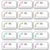 Telefongespräch Erinnerung Labels Bujo Planner (Vorderseite)