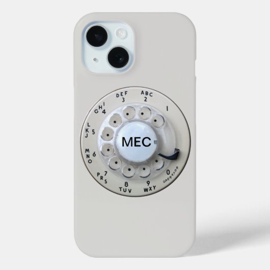 Telefongespräch von Cream Rotary Case-Mate iPhone Hülle (Rückseite)