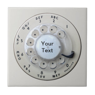 Telefongespräch von Cream Rotary Fliese