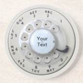 Telefongespräch von Cream Rotary Getränkeuntersetzer (Vorne)