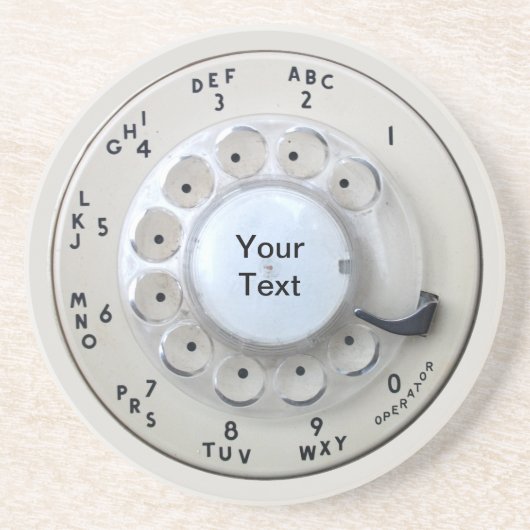 Telefongespräch von Cream Rotary Getränkeuntersetzer (Vorne)