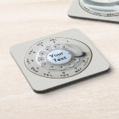 Telefongespräch von Cream Rotary Untersetzer (Linke Seite)