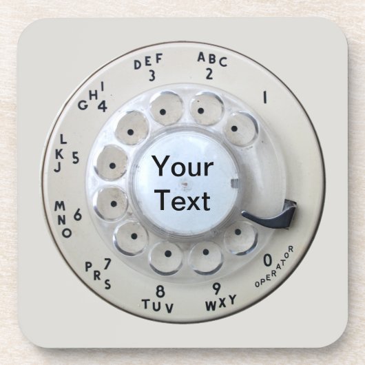 Telefongespräch von Cream Rotary Untersetzer (Vorderseite)