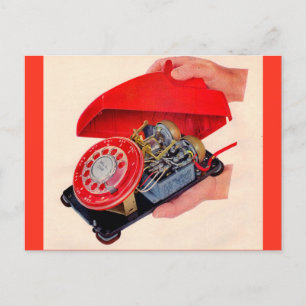 Telefongucken aufgedeckt postkarte