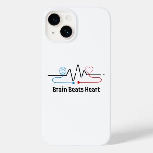 Telefonhülle Brain Over Heart Case-Mate iPhone Hülle (Rückseite)