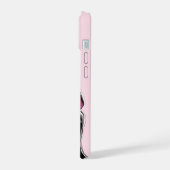 Telefonhülle mit rosa verhülltem Helden iPhone 15 Hülle (Linke Seite)