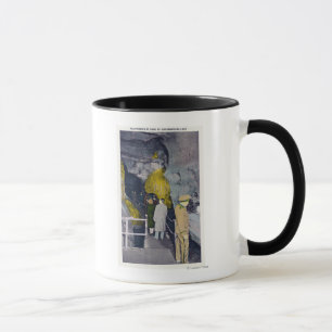 Telefonieren am Kopf von Underground See Tasse