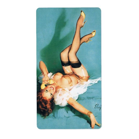 Telefonisch - Vintages Button-Up-Mädchen (Vorne)