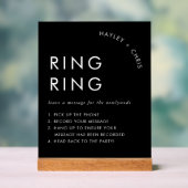 Telefonische Nachricht Hochzeiten Audio Gästebuch Acrylschild (Neutral)