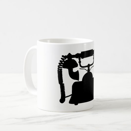Telefonische Silhouette Kaffeetasse (Vorderseite Links)