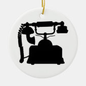 Telefonische Silhouette Keramikornament (Vorne)