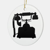 Telefonische Silhouette Keramikornament (Links)
