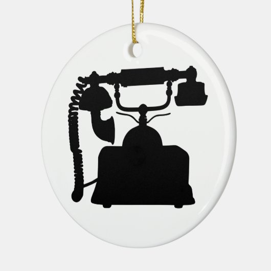 Telefonische Silhouette Keramikornament (Links)