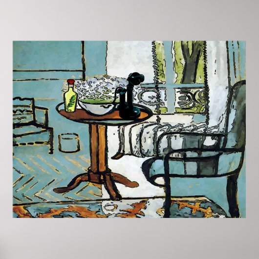 Telefonische Tabelle, Matisse-Stil Poster (Vorne)