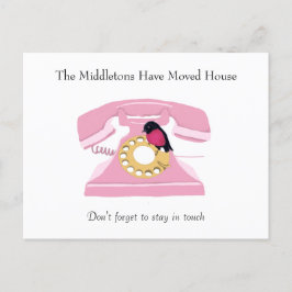 Telefonischer Spaß am Umherziehen Rosa Postkarte