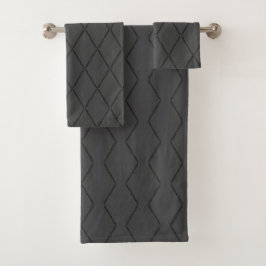 Telefonkabel Badehandtücher (Grau & Schwarz) Badhandtuch Set
