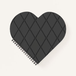 Telefonkabelheart Notebook (grau & schwarz) Notizblock