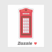 Telefonkabine Aufkleber (Blatt)