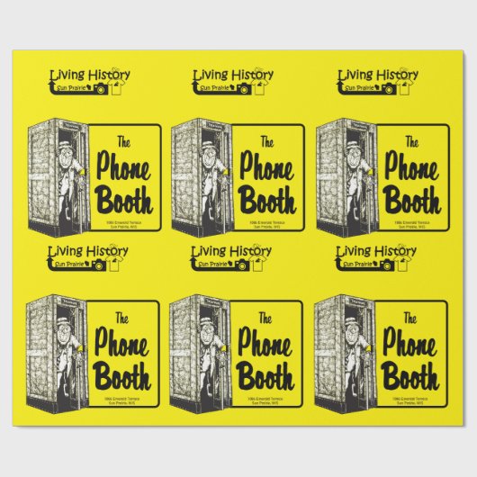 Telefonkabine Bar Wrapper Geschenkpapier (Flach)