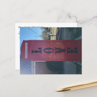 Telefonkabine LOVEworks-Zeichen Postkarte