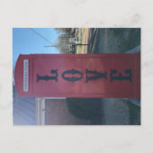 Telefonkabine LOVEworks-Zeichen Postkarte (Vorderseite)